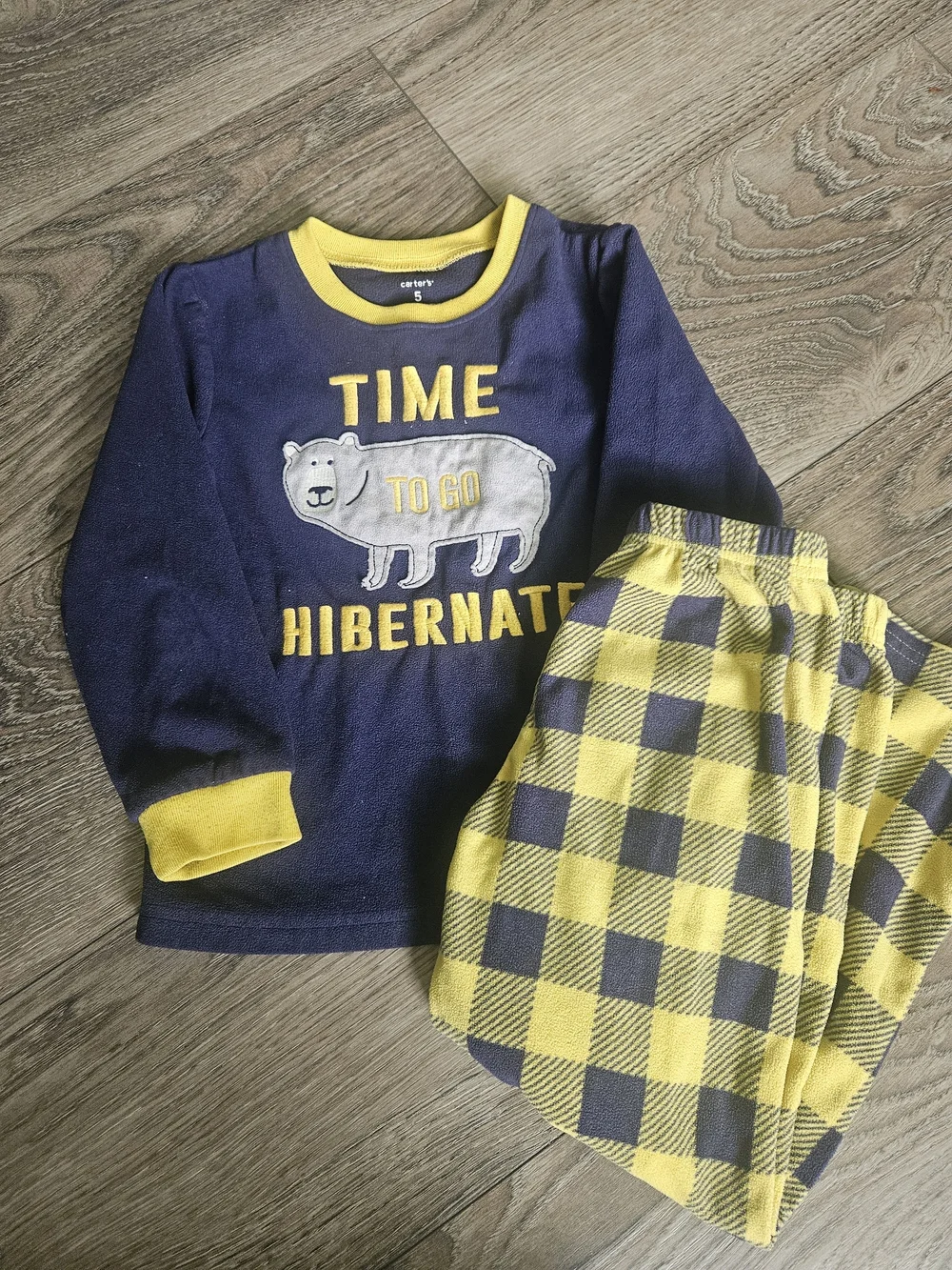 Lot Of 5 Sets Of Boys Fall/Winter Fleece Pajamas